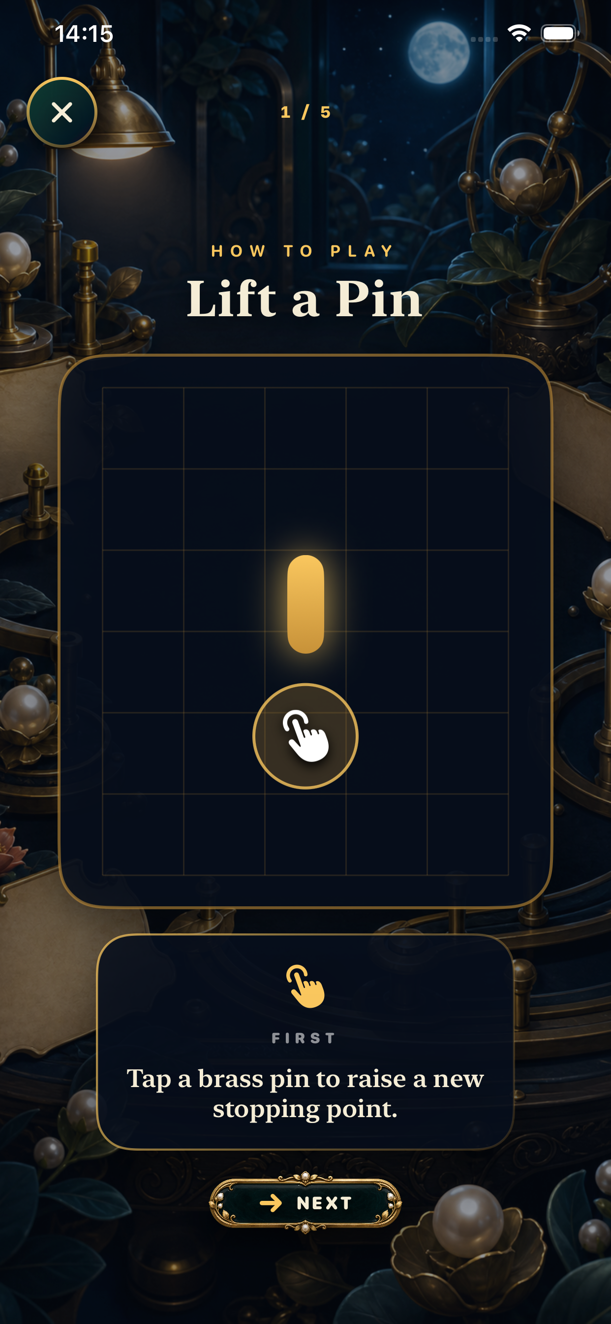 Garden level select screen